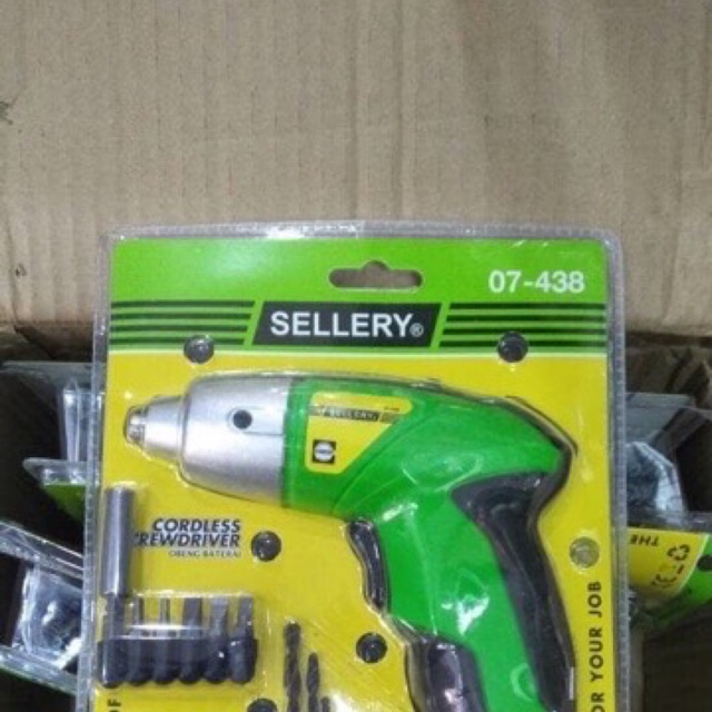 Bor Obeng Baterai Batere Mini Cordless SELLERY O