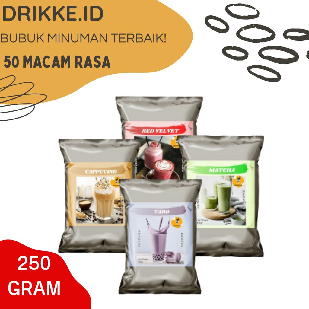 

BUBUK MINUMAN RASA 250GR / BUBUK MINUMAN ANEKA RASA 250GR / BUBUK MINUMAN KEKINIAN / SERBUKMINUMAN