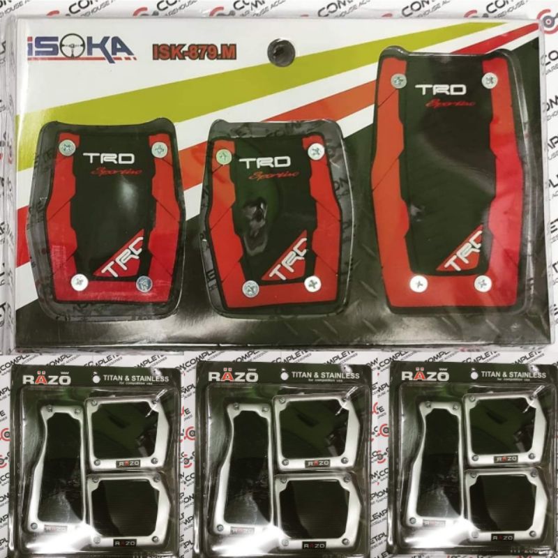 PEDAL GAS MOBIL 1 SET MANUAL | COVER PEDAL MOBIL | VARIASI PEDAL GAS TRD