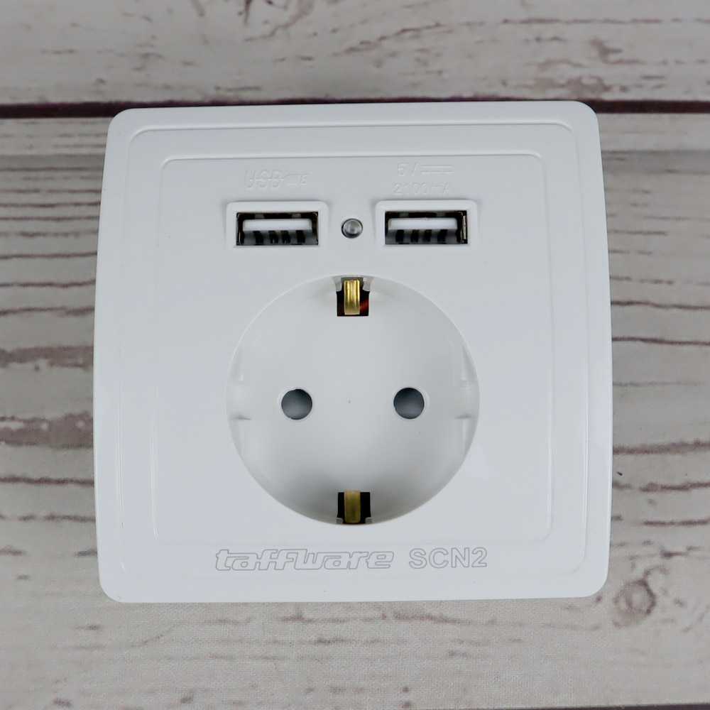 Stop Kontak Dinding EU Plug dengan 2 USB Port  / Stop Kontak USB Charger Murah / Stop Kontak Usb Charger 2 Lubang Wall Socket Universal / Saklar Dinding Tempel Rumah Broco Modern / Saklar Colokan Listrik Mengisi Daya Baterai Alat Elektronik Lainnya Ori