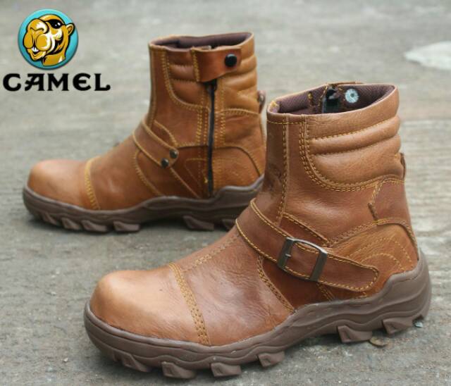 DISC 30% SEPATU SAFETYBOOT CAMEL ZIPPER