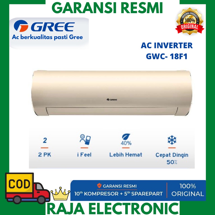 AC 2 PK GREE GWC-18F1 / AC GREE 2 PK INVERTER GWC-18F1 [GOLD]