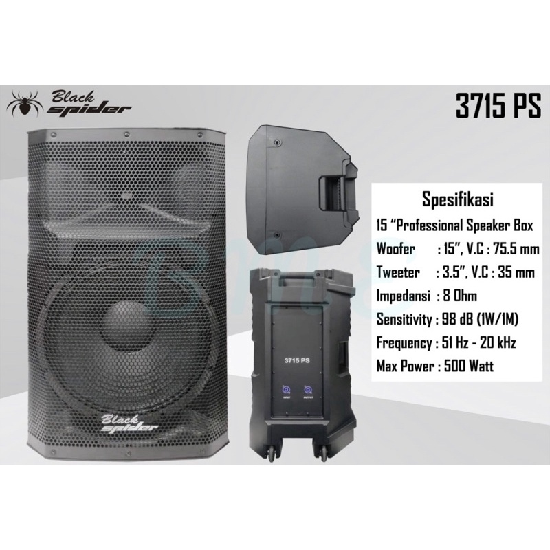 Speaker pasif 15in Black spider 3715 PS 3715PS