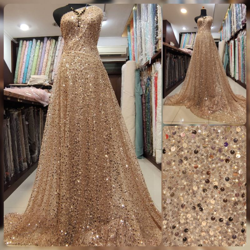 Kain Tile Dress Sequin Zuhair Full Moon