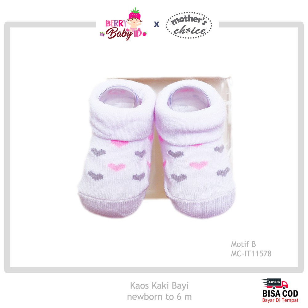 Mother's Choice Kaos Kaki Bayi Infant Baby Socks 0-6m SNI MCH016 Berry Mart