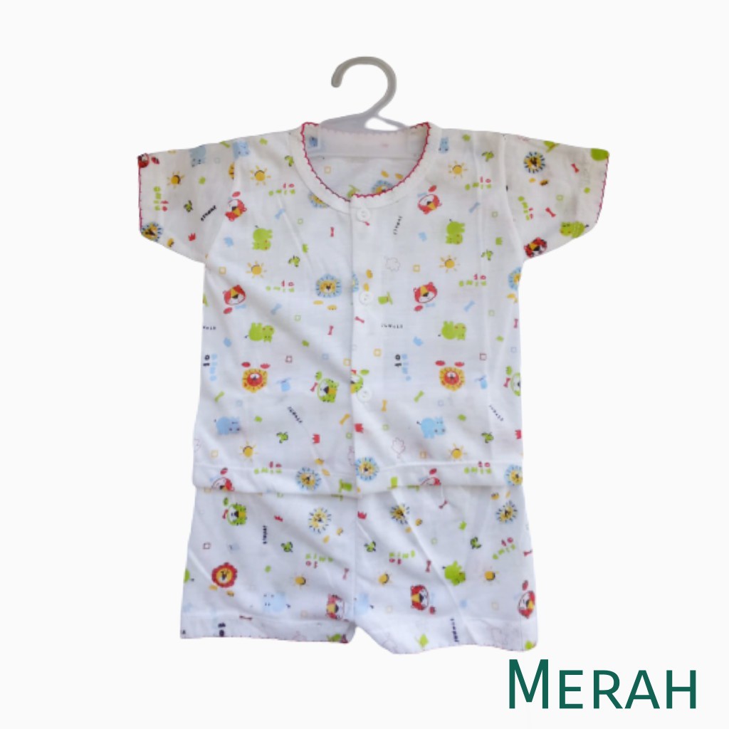 Setelan Baju Tidur Bayi Lengan pendek Print 0-3 bulan