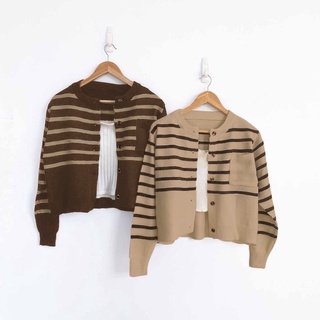 CARDIGAN EMIRA WANITA RAJUT STRIP