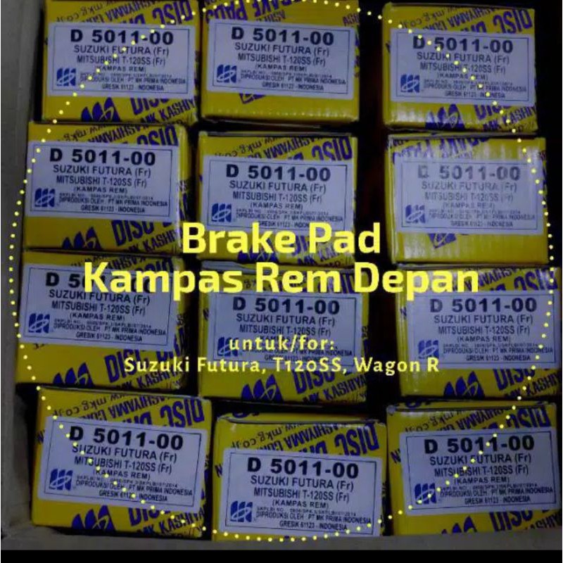 kampas rem/brake pad futura /t120ss depan merk mk