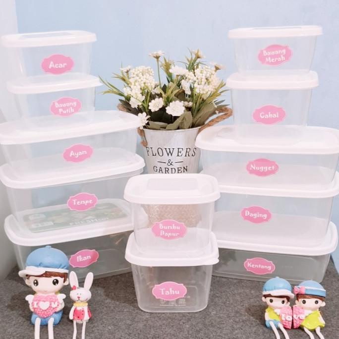 White Verse Food Container Cantik set isi 12pcs Frenzy Green leaf