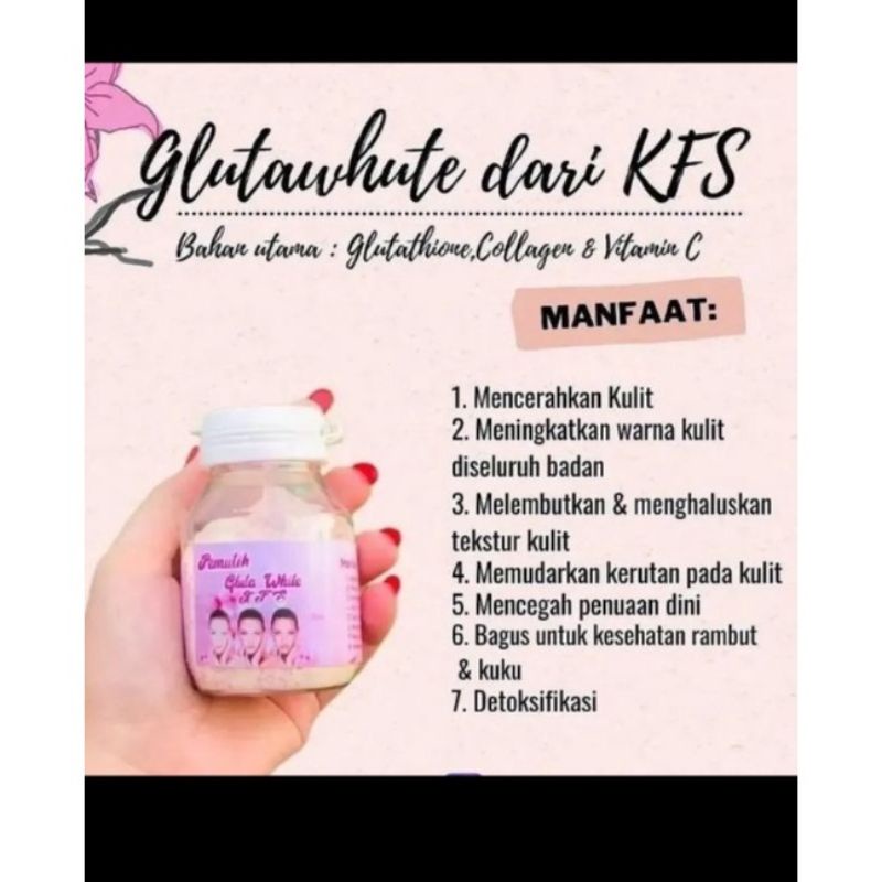 Susu Pemutih Gluta White Kfs | Kfs | Collagen | Pemutih Badan