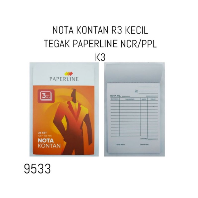 NOTA KONTAN R3 KECIL TEGAK PAPERLINE NCR/PPL K3