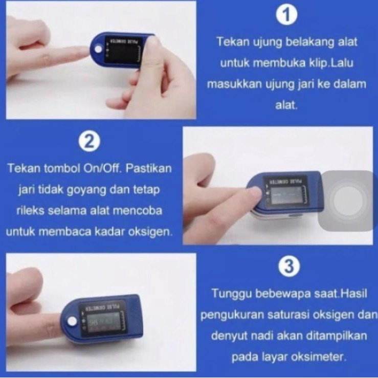 Oximeter Oxymeter Oksimeter Fingertip Pulse Ukur heartrate kadar oksigen darah