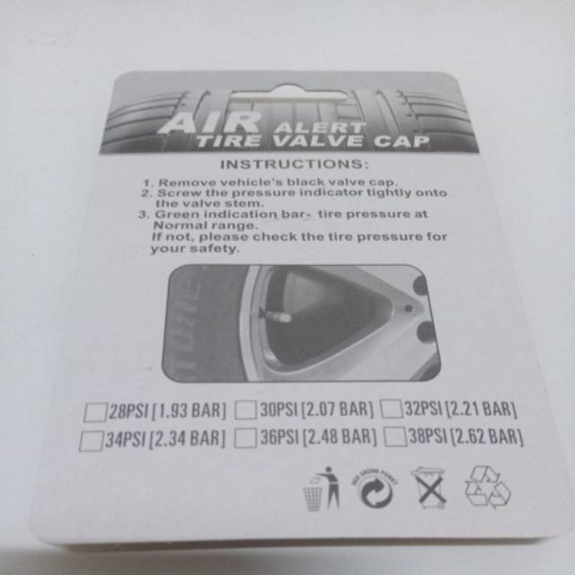 PENTIL BAN MOBIL MOTOR SEPEDA AIR ALERT TIRE VALVE CAP