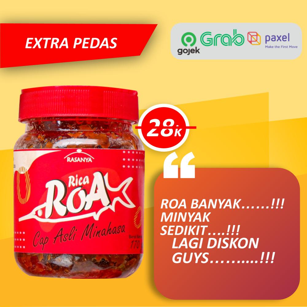 SAMBAL ROA ASAP PEDAS ASLI MANADO TERENAK TERBAIK TERLEZAT TERMURAH CAP ASLI MINAHASA EXTRA PEDAS