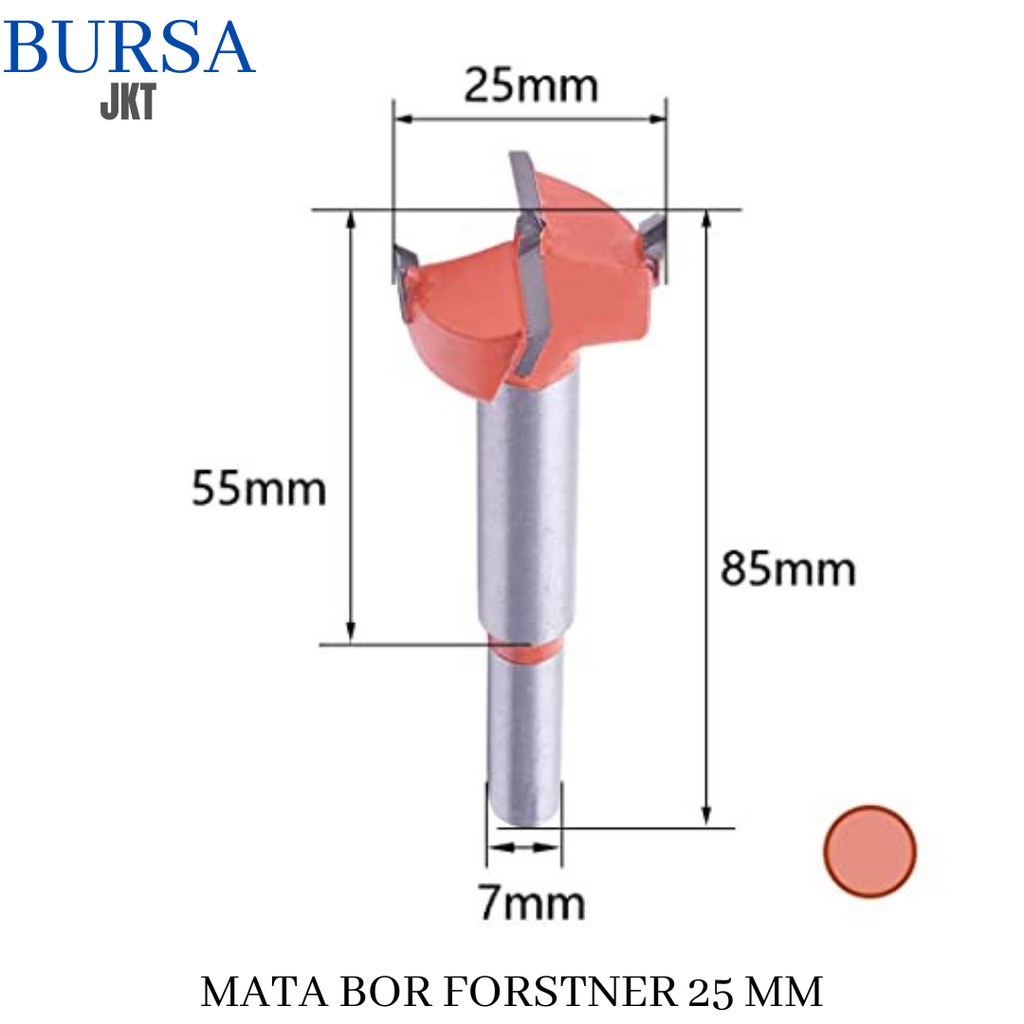 25 MM MATA BOR KAYU ENGSEL SENDOK MERAH FORSTNER BIT HOLE SAW