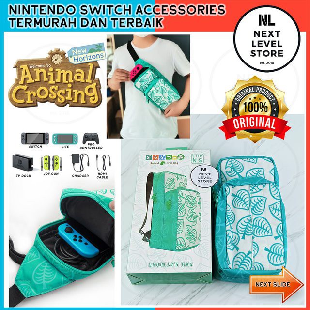 Premium Shoulder Sling Bag Animal Crossing Edition Nintendo Switch Tas