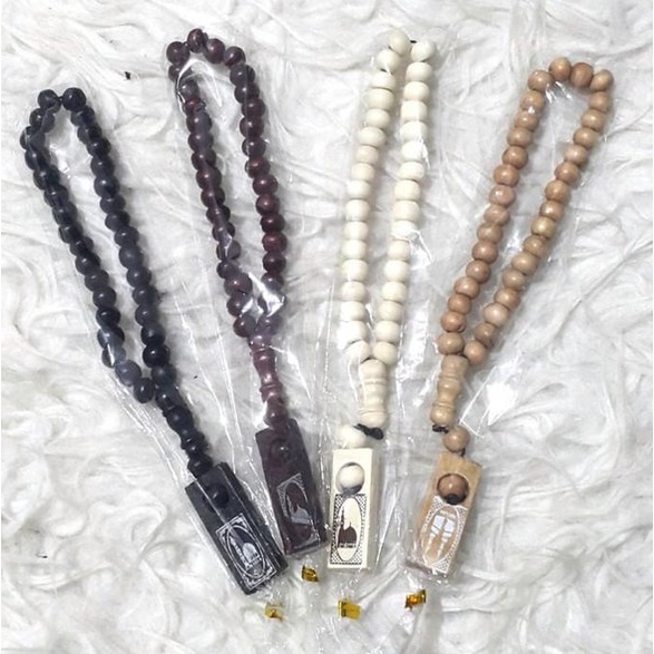 TASBIH KAYU 33 BUTIR KEMASAN PLASTIK BERKUALITAS