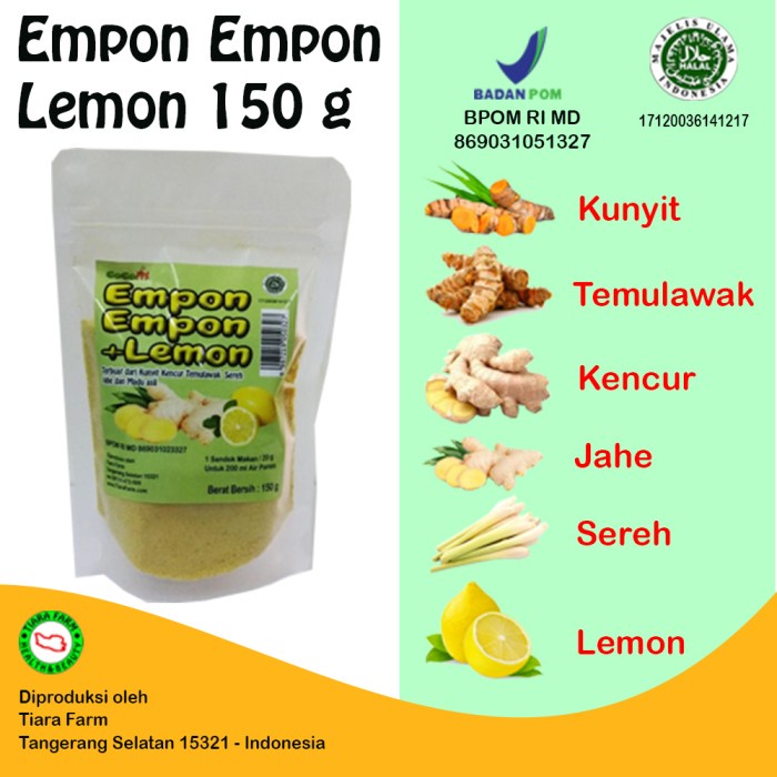 

Empon - Empon + Lemon 150 g (BERKUALITAS)