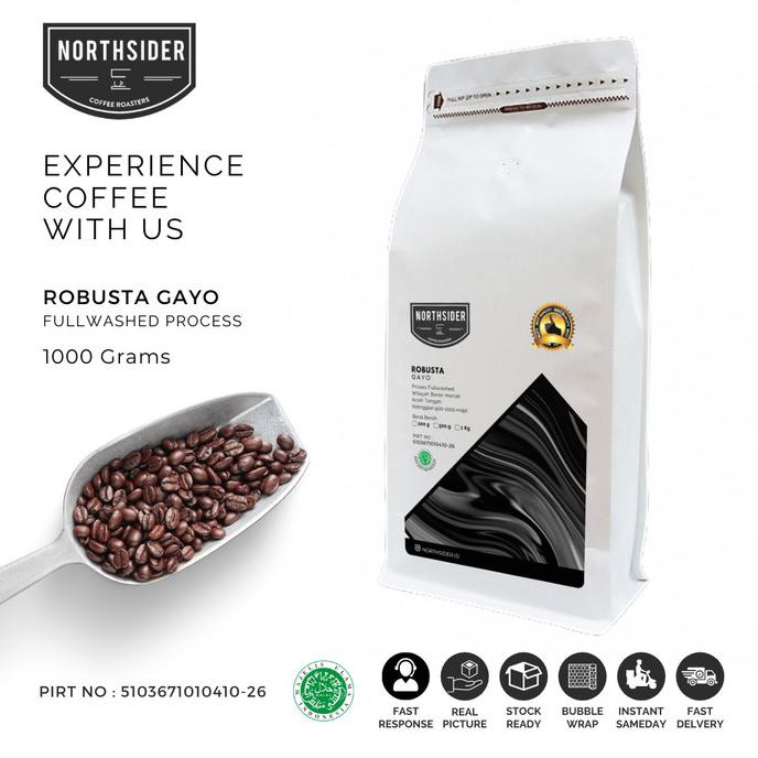 

[ COD ] BIJI KOPI ROBUSTA GAYO WASHED - 1KG NORTHSIDER COFFEE MURAH Kode 998