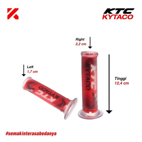 Handfat Handgrip Motor Variasi Karet Carbon + Tutup KTC Kytaco CRB 934