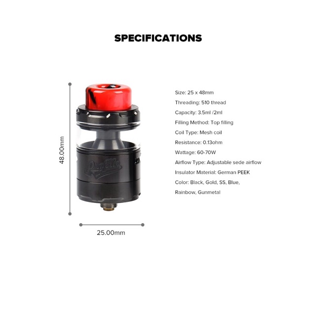 Wotofo Profile Unity RTA 25MM Atomizer VAPE Authentic