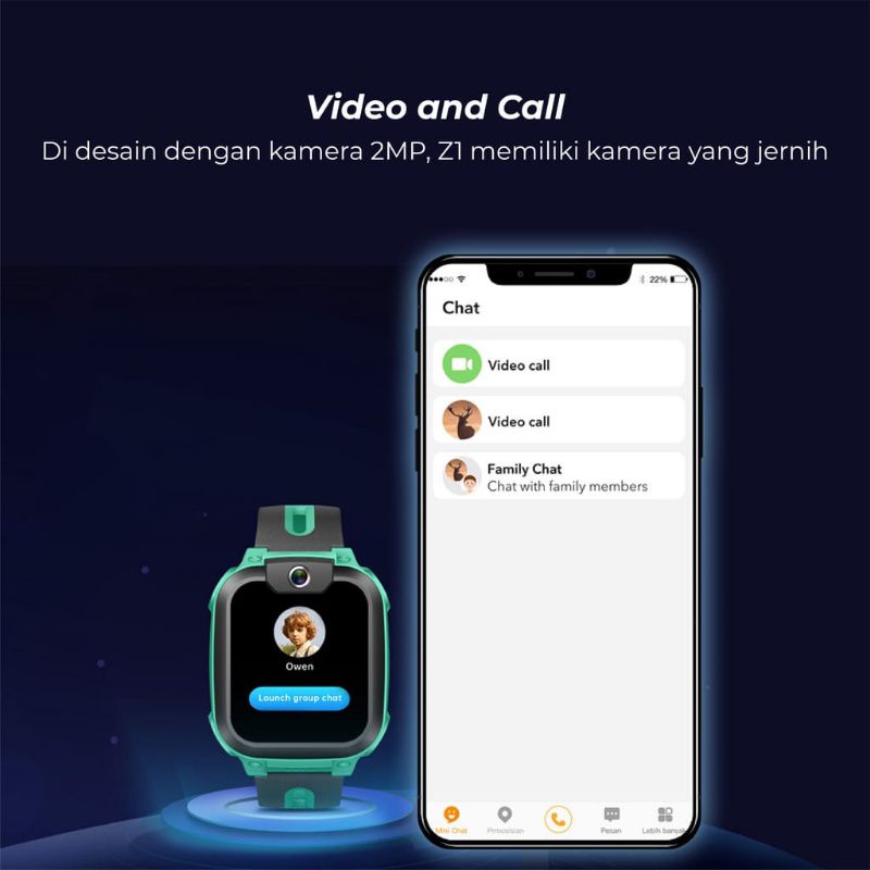 IMOO Z1 WATCH PHONE WATERPROOF IPX8 GARANSI RESMI 1 TAHUN