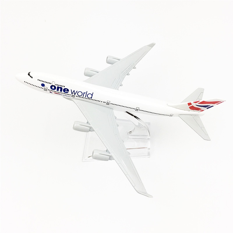 Oneworld B747 Miniatur Diecast Pesawat Terbang British Airways Boeing 747 Bahan Alloy Untuk Hadiah