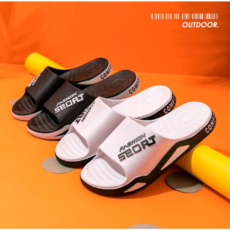 [PIKU] Sandal slop pria FASHION SPORT sandal laki-laki ELEGAN sendal selop sandal slide pria