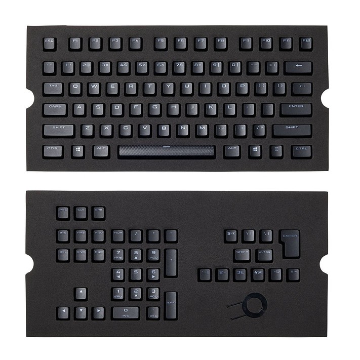 Corsair PBT Double Shot 104/105 Backlight Keycaps Set - Black