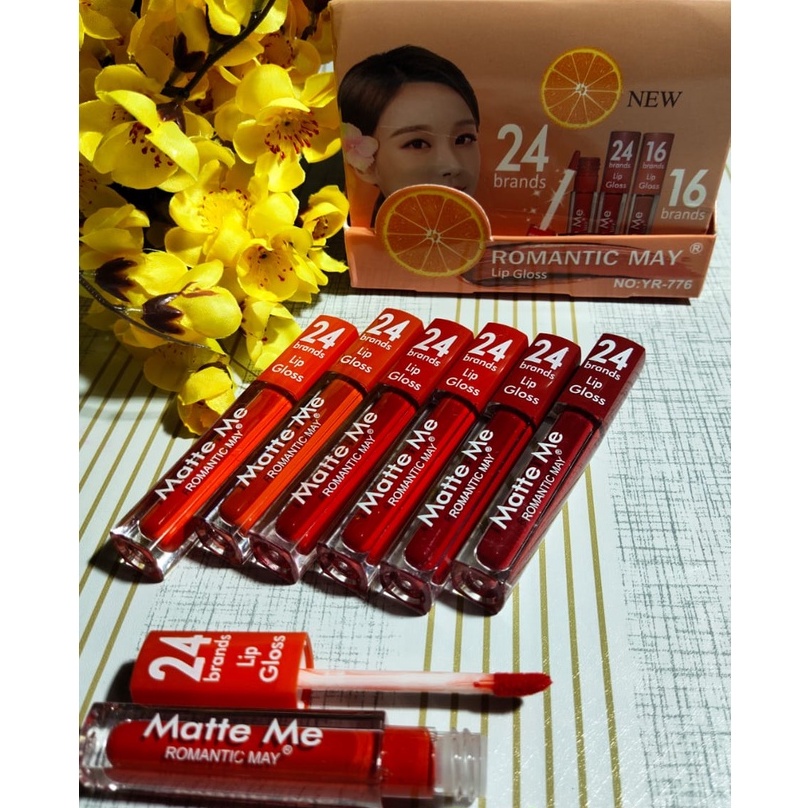 [PER 6 PCS] LIP GLOSS ROMANTIC MAY LIPSTICK &amp; LIPGLOSS EDISI 2022 TERMURAH