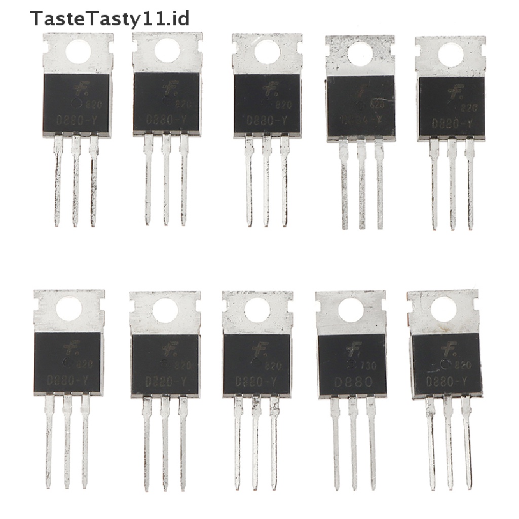 10pcs Transistor Power Transistor D880 TO220 KSD880Y NPN 3A 60V Bahan Silikon