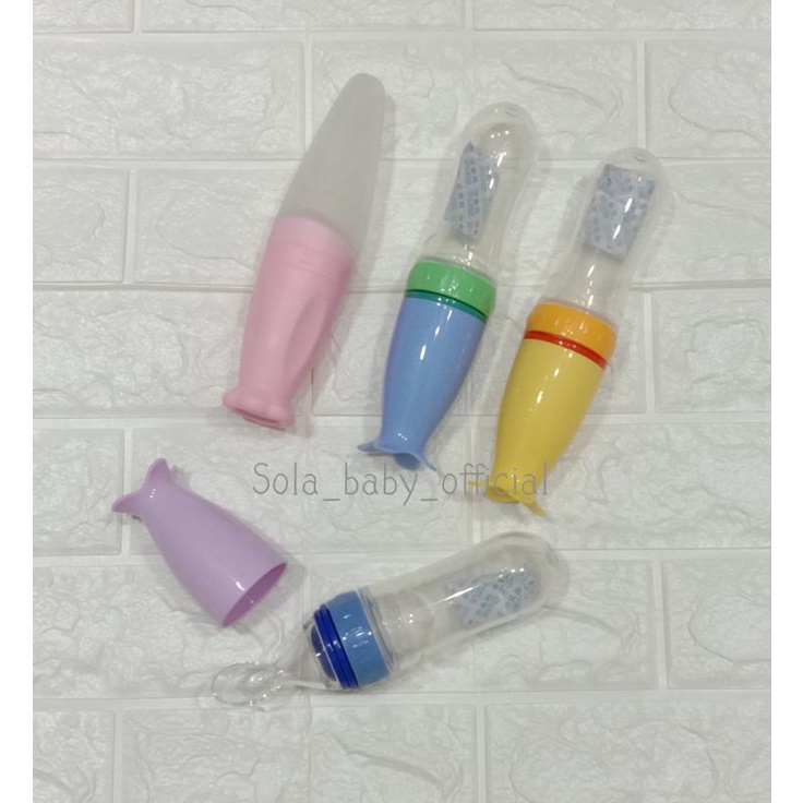 Sendok Botol Silikon/Sendok Botol MPasi/Sendok Botol Bubur Bayi