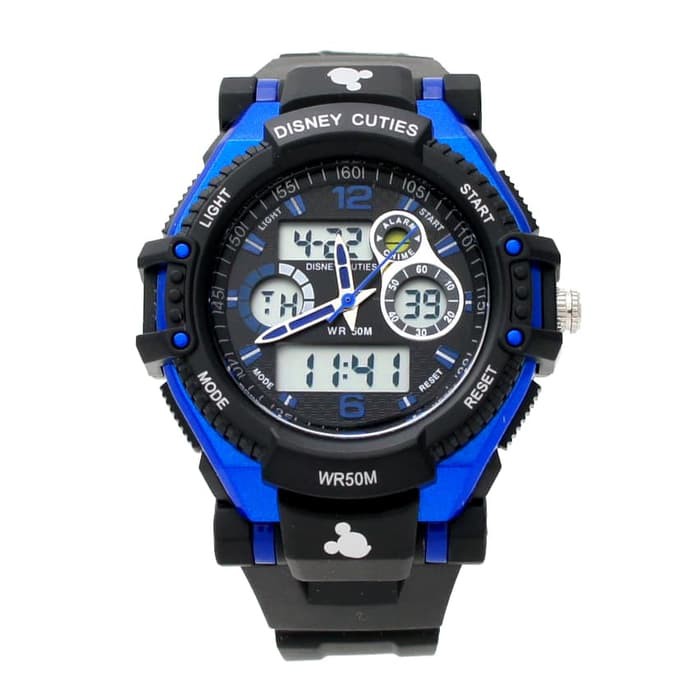 MICKEY MOUSE MS5549L2 DISNEY JAM TANGAN ANAK SPORTS HITAM BIRU ORI