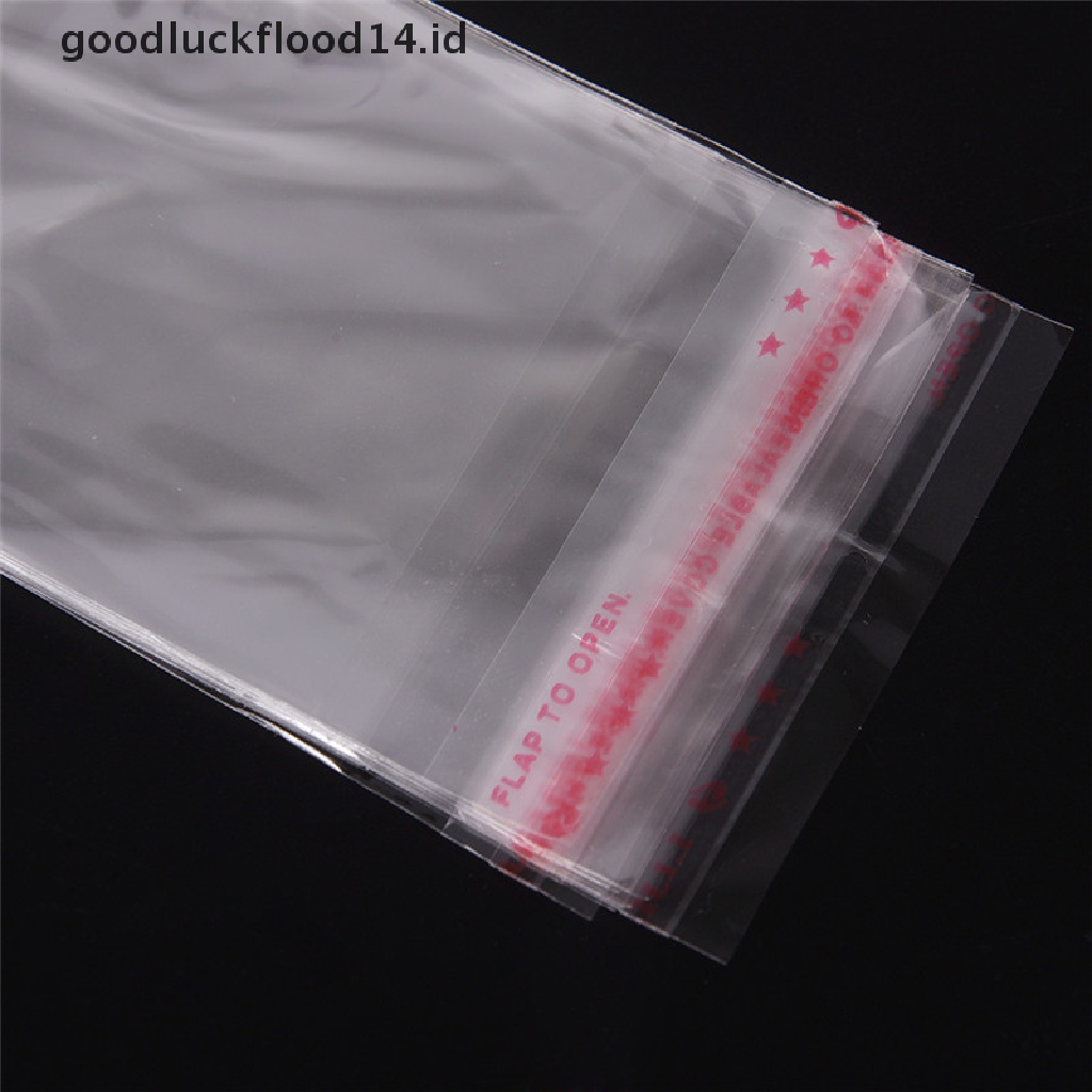 [OOID] 200PCS Clear Self Adhesive Seal Plastic Bags Candy Jewelry Packing Bags ID