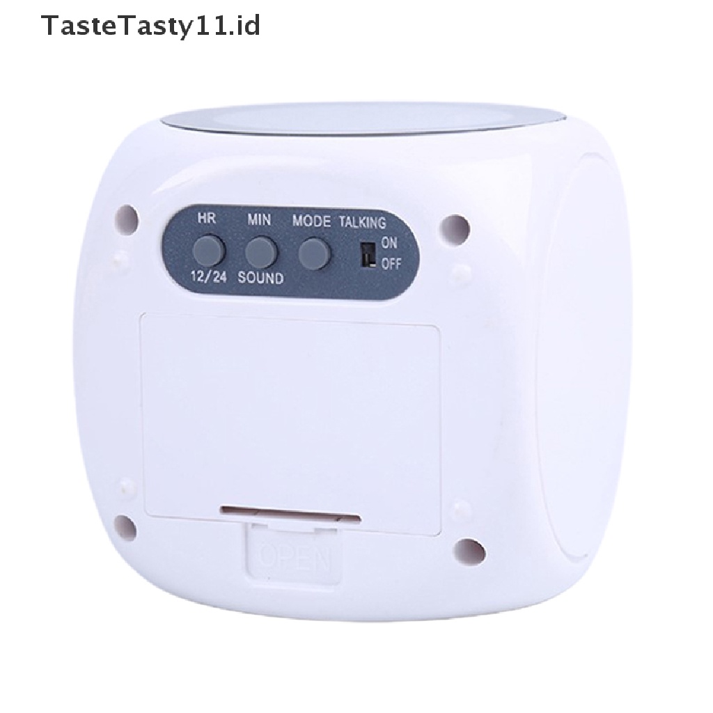 【TasteTasty】 Creative LCD Digital Projection Laser Alarm Clock Display Voice Report Decor .