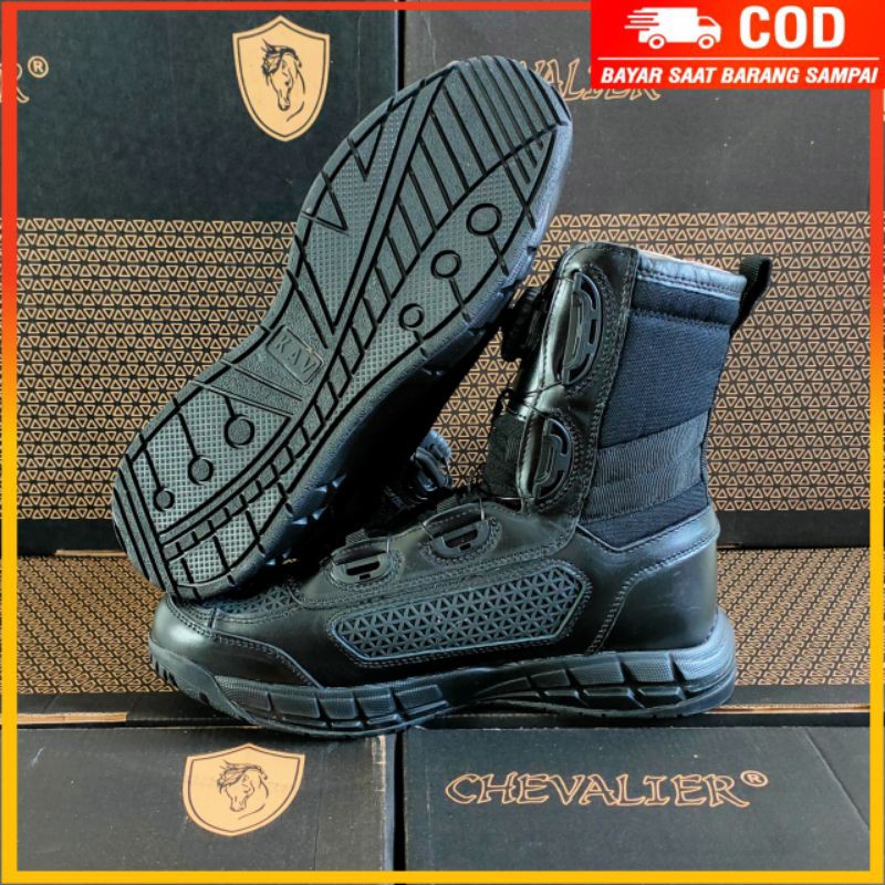 sepatu pdl parebellum boa libra REPLIKA NEW CHEVALIER/ taktikal  tali putar besar