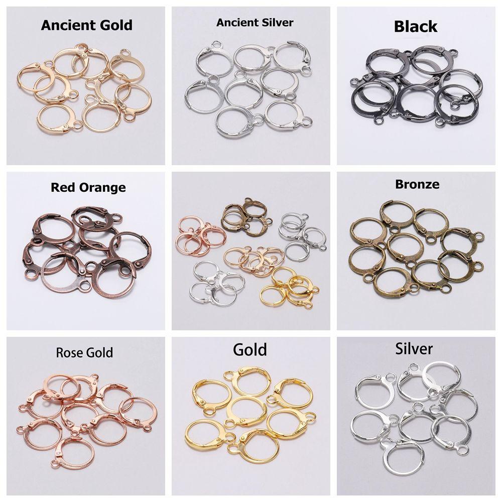 Lily 20Pcs 20Pcs/Lot Manik-Manik Aksesoris DIY Perhiasan Anting Kait Kawat Setelan