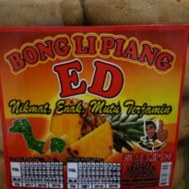 

Kue selai nanas bong li piang ED