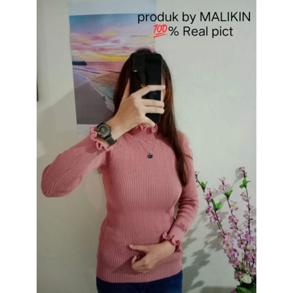 TERMURAH!!! DAISY CURLY SWEATER / SWEATER KRIWIL MALIKIN Atasan Pakaian Rajut Wanita