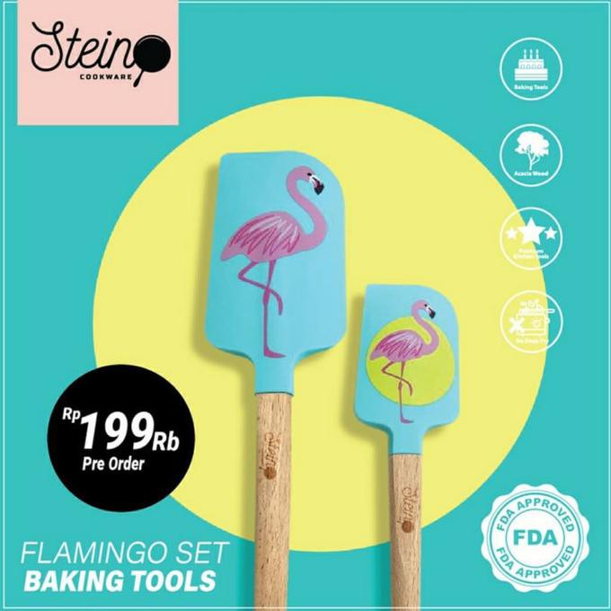 STEIN COOKWARE Flamingo Baking Set Spatula