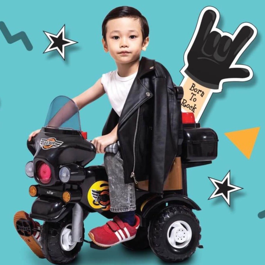 Mainan SEPEDA MOTOR ROCKER 673 SHP TOYS / SEPEDA ANAK RODA 3 DORONG HARLEY