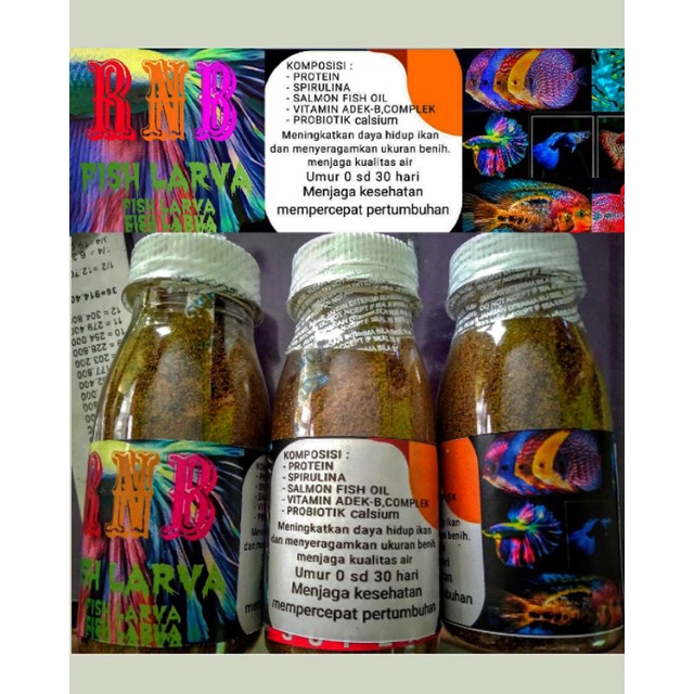 PAKAN GUPPY CUPANG RNB TEPUNG UDANG BENTUK BUBUK TINGAL TABUR DAN BISA DIBUAT PASTA