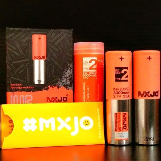 MXJO BATTERY 18650 3000MAH ORANGE OREN BATERE BATERAI VAPE PREMIUM