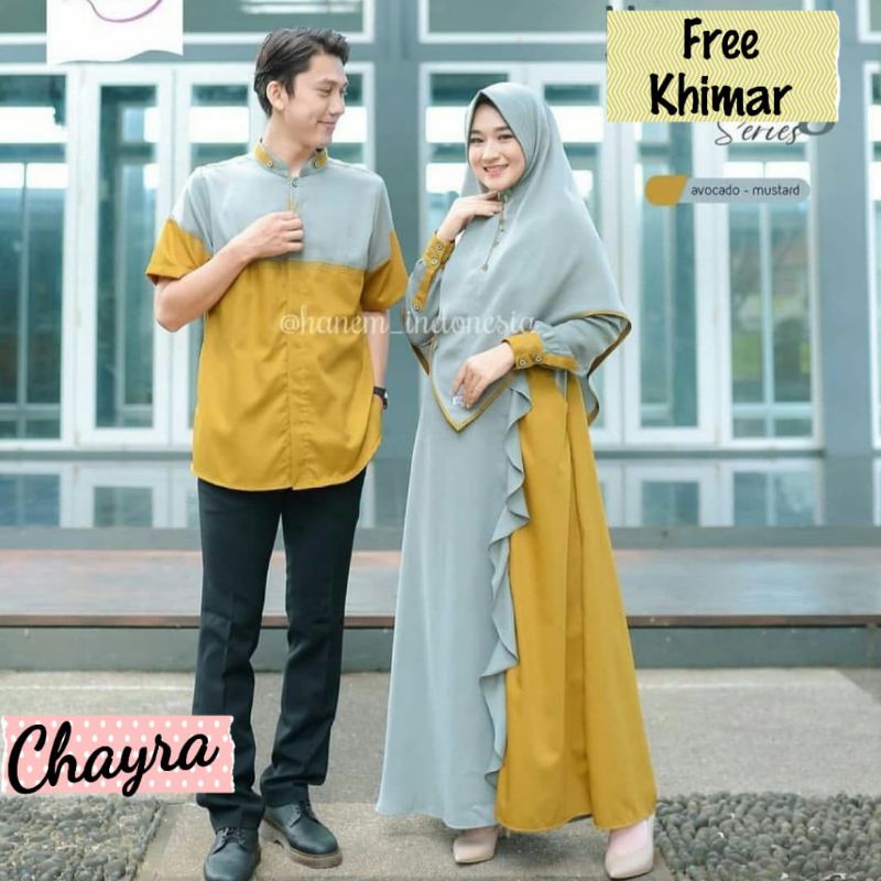 Baju Gamis Dress Couple Busui Polos Koko Pasangan Kondangan Wanita Syari Pria Mama Papa Ayah Ibu Cow