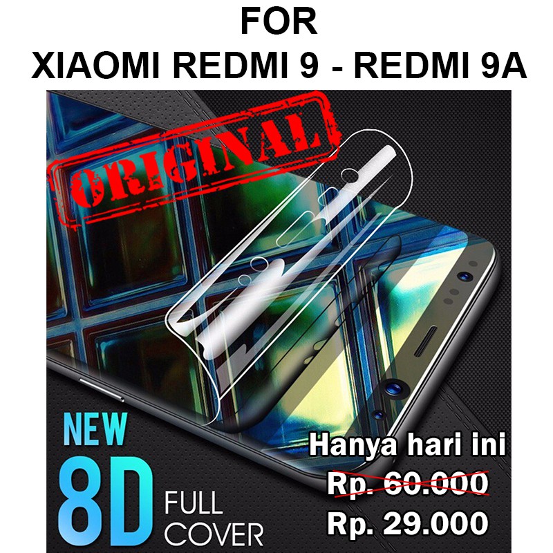 Hydrogel Xiaomi Redmi 9 - Redmi 9A anti gores hp full layar not tempered glass