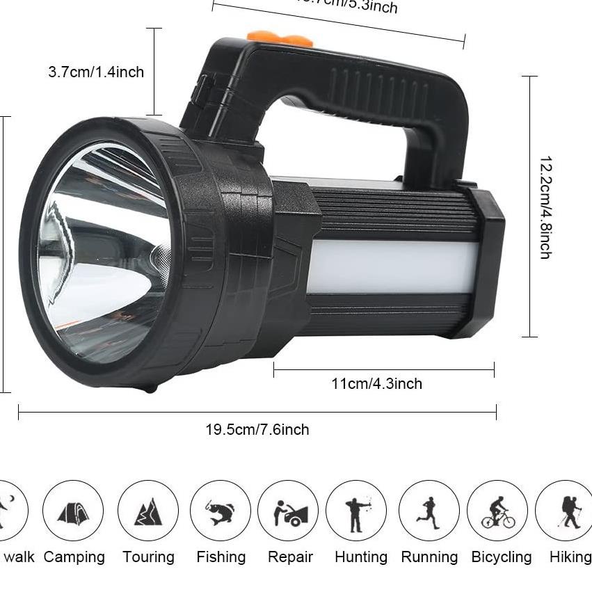 [JAP.19Au22ĸ] QYD Senter LED Super Terang IPX4 Tahan air Power Bank Multifungsi  45W 9600mAh Lampu S