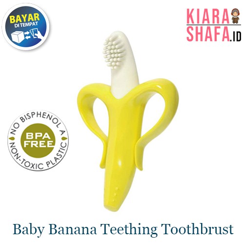 Kiarashafa - Baby Banana Teething Toothbrush / Sikat Gigi Bayi / Sikat Gigi Anak Unik Bentuk Pisang