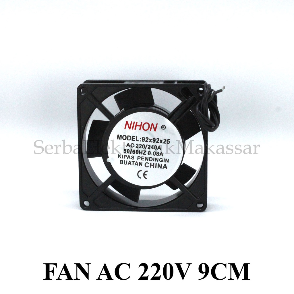 Kipas Panel Fan AC220Volt Body Besi 8cm 9cm