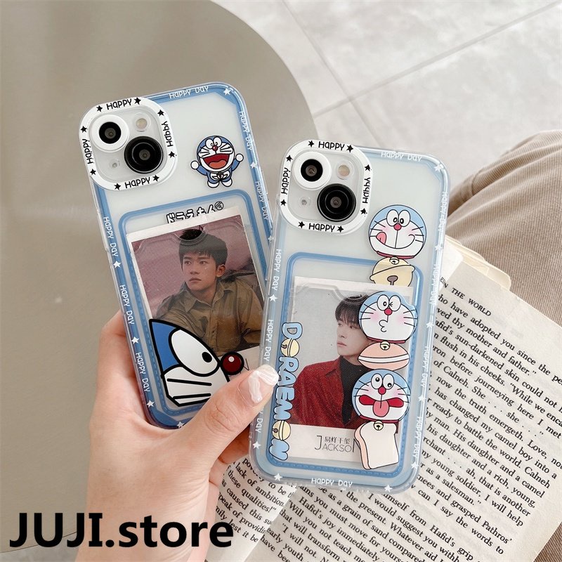 Soft Case TPU Motif Doraemon Untuk IPhone 14 13 11 Pro Max 8 7 Plus X XS XR