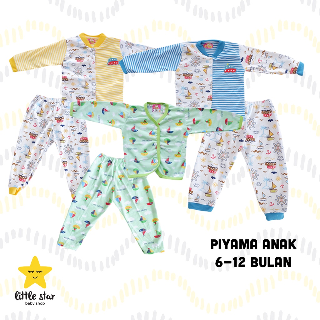 Y Lin Piyama Anak Bayi Cewek Cowok | Set Setelan Baju Tidur Piama Bayi